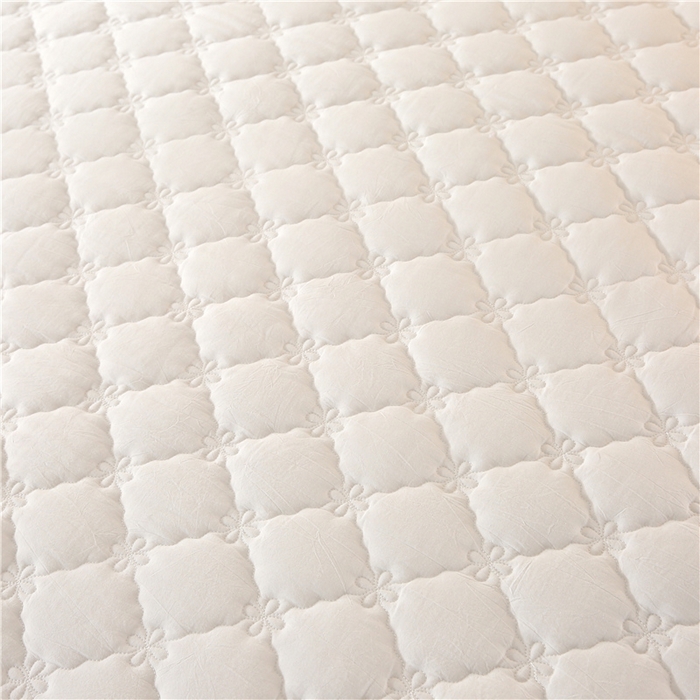 91家纺网 家纺一手货源 找家纺 欧妮家纺 2026新款全棉色织水洗棉夹棉床裙 日式水洗棉夹棉床裙J-白色