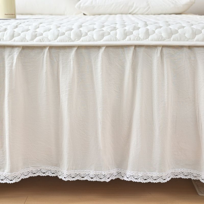 91家纺网 家纺一手货源 找家纺 欧妮家纺 2026新款全棉色织水洗棉夹棉床裙 全棉色织水洗棉-白雪公主