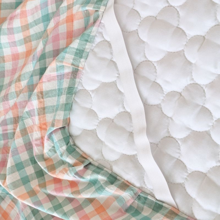 91家纺网 家纺一手货源 找家纺 （总）欧妮家纺 2026新款全棉色织水洗棉夹棉床裙