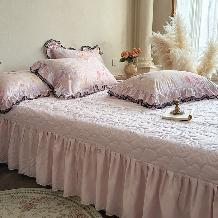 91家纺网 家纺一手货源 找家纺 （总）网红馆（ck家纺） 2026春夏新款复古印花巴黎纱床盖夏凉被空调被夏被四件套