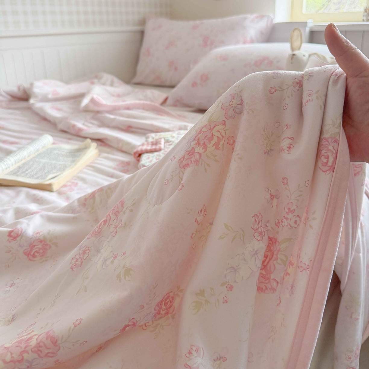 91家纺网 家纺一手货源 找家纺 觅糖家纺 2026新款针织云柔大豆夏被夏凉被空调被 春屿