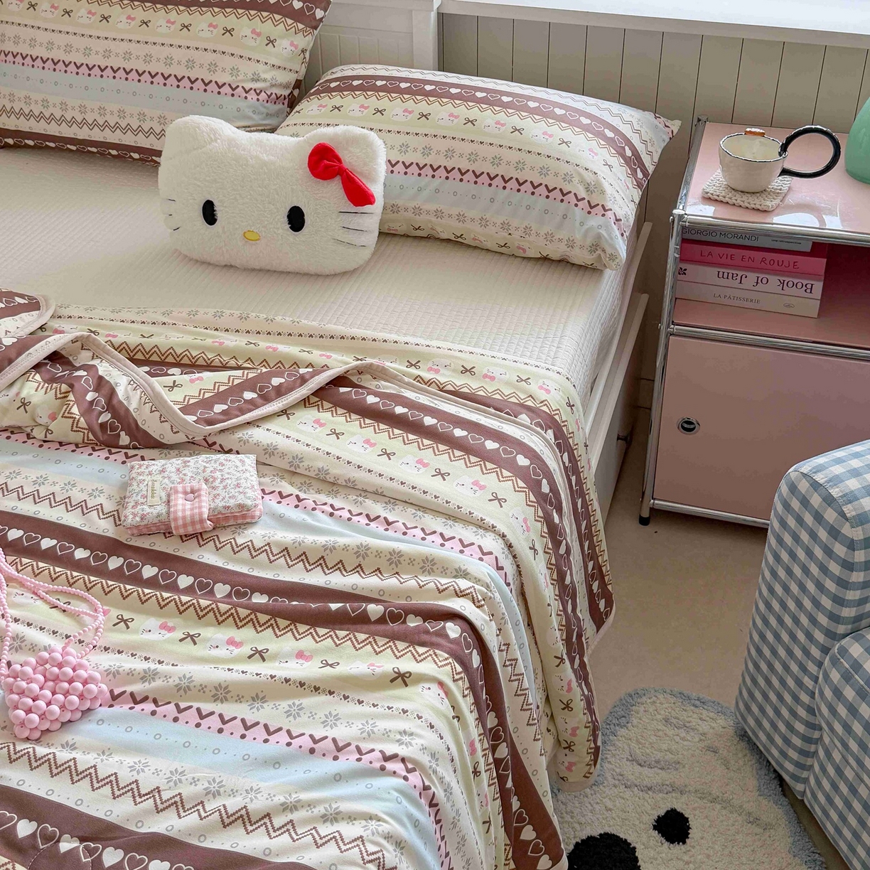 91家纺网 家纺一手货源 找家纺 觅糖家纺 2026新款针织云柔大豆夏被夏凉被空调被 费尔岛小猫