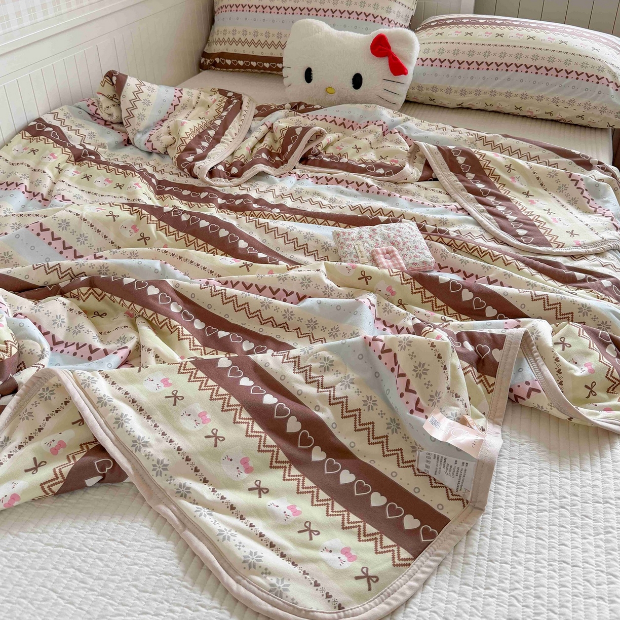 91家纺网 家纺一手货源 找家纺 觅糖家纺 2026新款针织云柔大豆夏被夏凉被空调被 费尔岛小猫