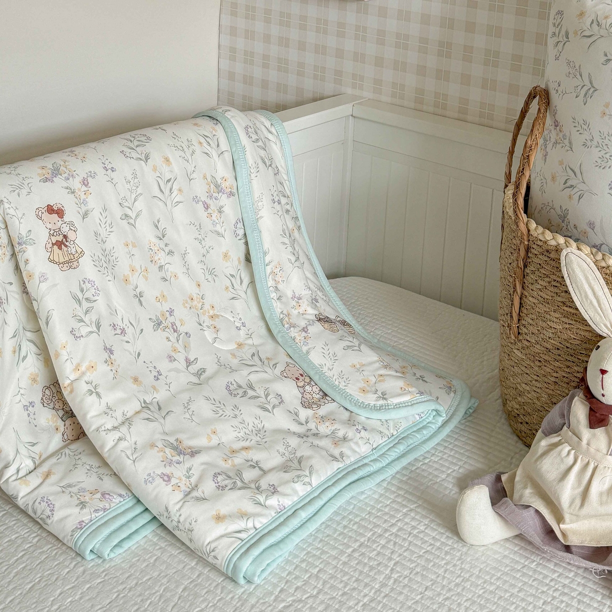 91家纺网 家纺一手货源 找家纺 觅糖家纺 2026新款针织云柔大豆夏被夏凉被空调被 风铃草