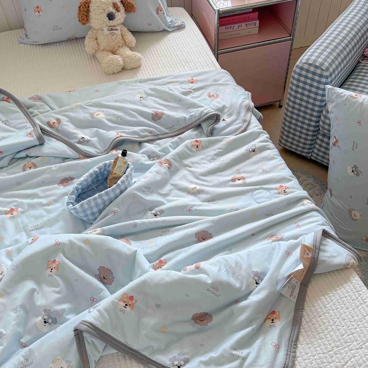 91家纺网 家纺一手货源 找家纺 觅糖家纺 2026新款针织云柔大豆夏被夏凉被空调被 狗狗乐园