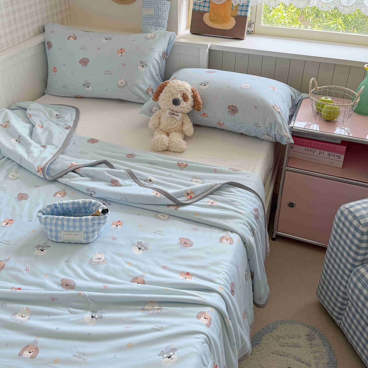 91家纺网 家纺一手货源 找家纺 觅糖家纺 2026新款针织云柔大豆夏被夏凉被空调被 狗狗乐园