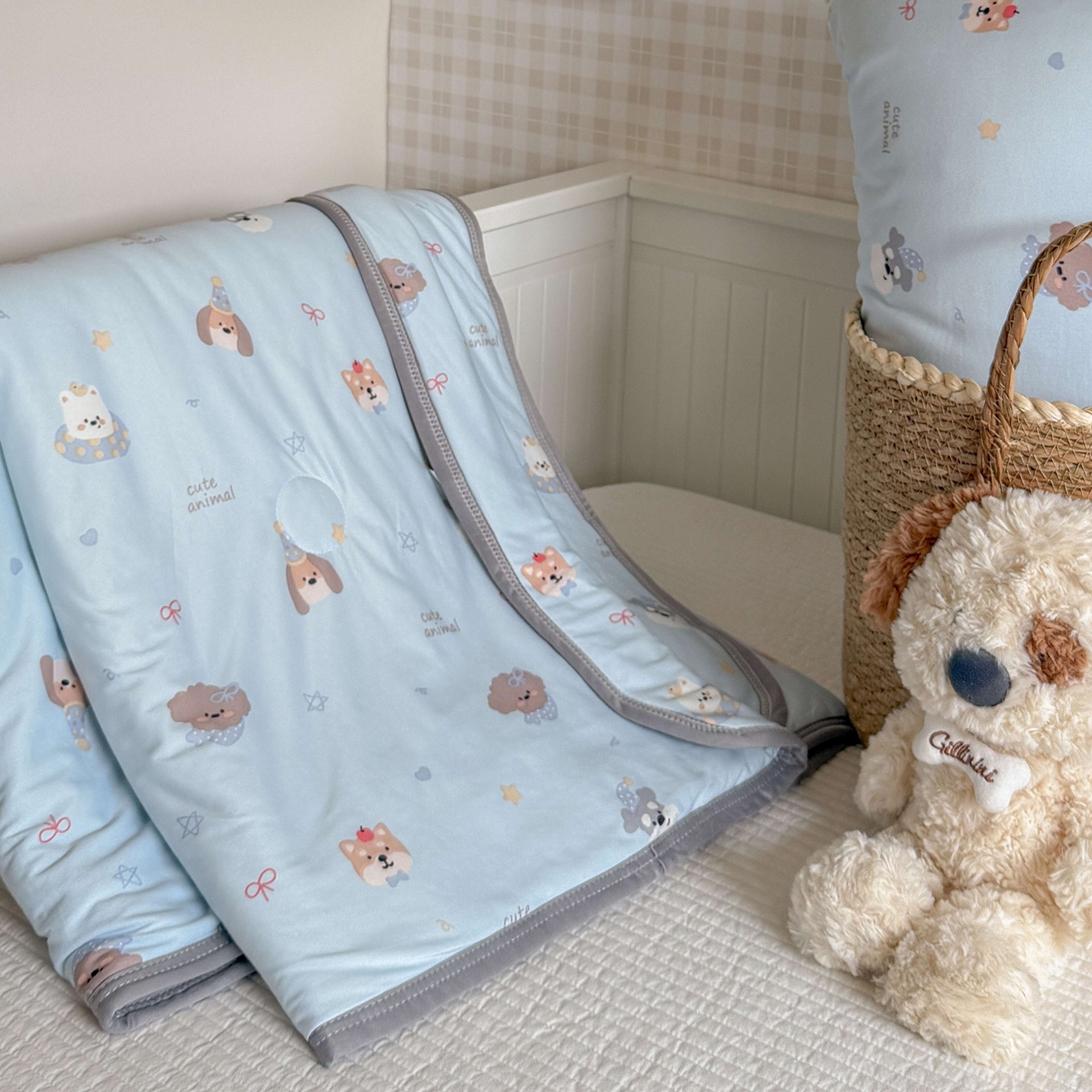 91家纺网 家纺一手货源 找家纺 觅糖家纺 2026新款针织云柔大豆夏被夏凉被空调被 狗狗乐园