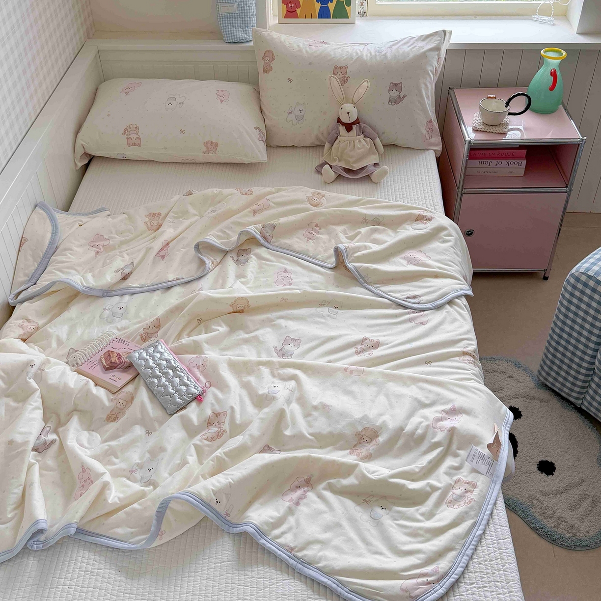 91家纺网 家纺一手货源 找家纺 觅糖家纺 2026新款针织云柔大豆夏被夏凉被空调被 萌宠乐园