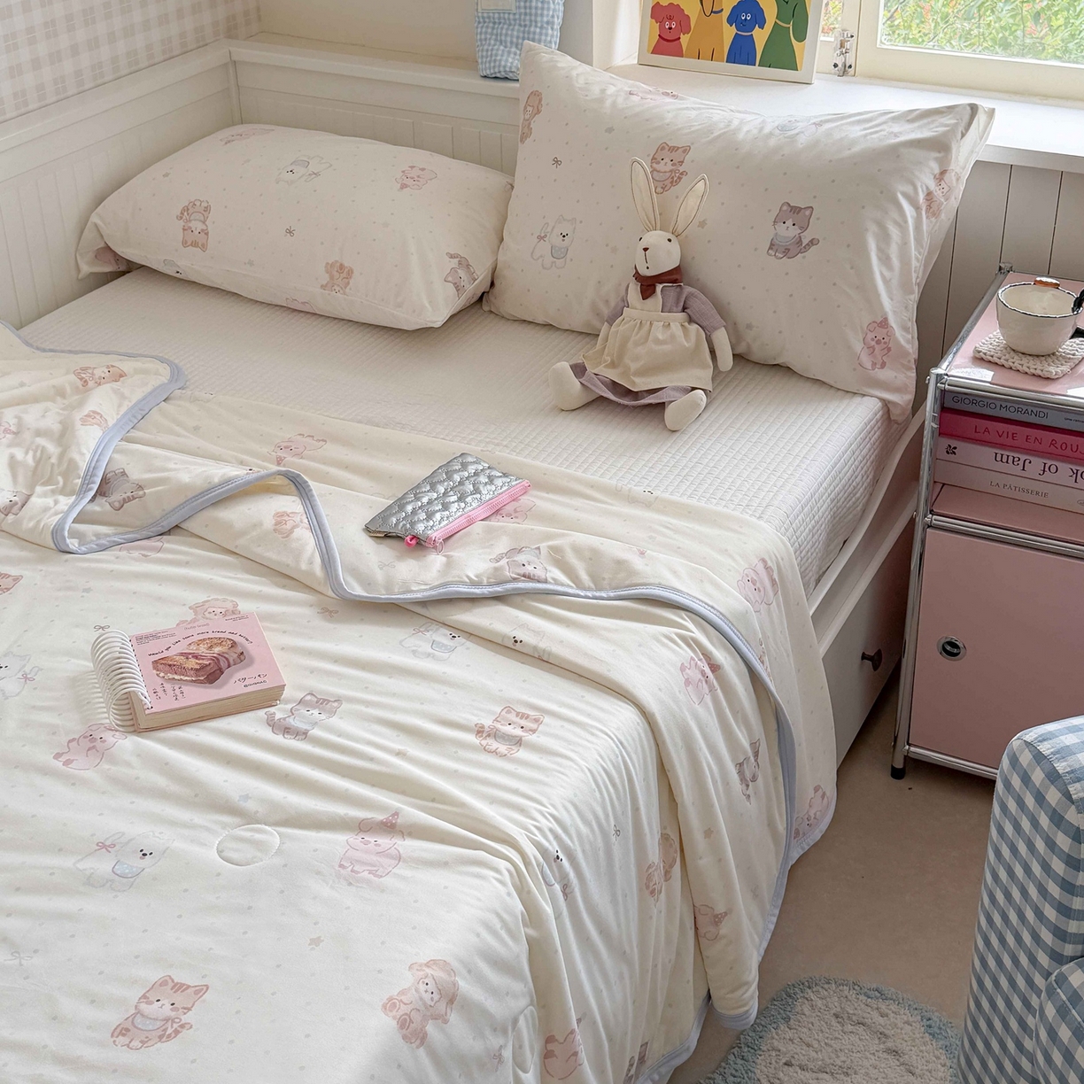 91家纺网 家纺一手货源 找家纺 觅糖家纺 2026新款针织云柔大豆夏被夏凉被空调被 萌宠乐园