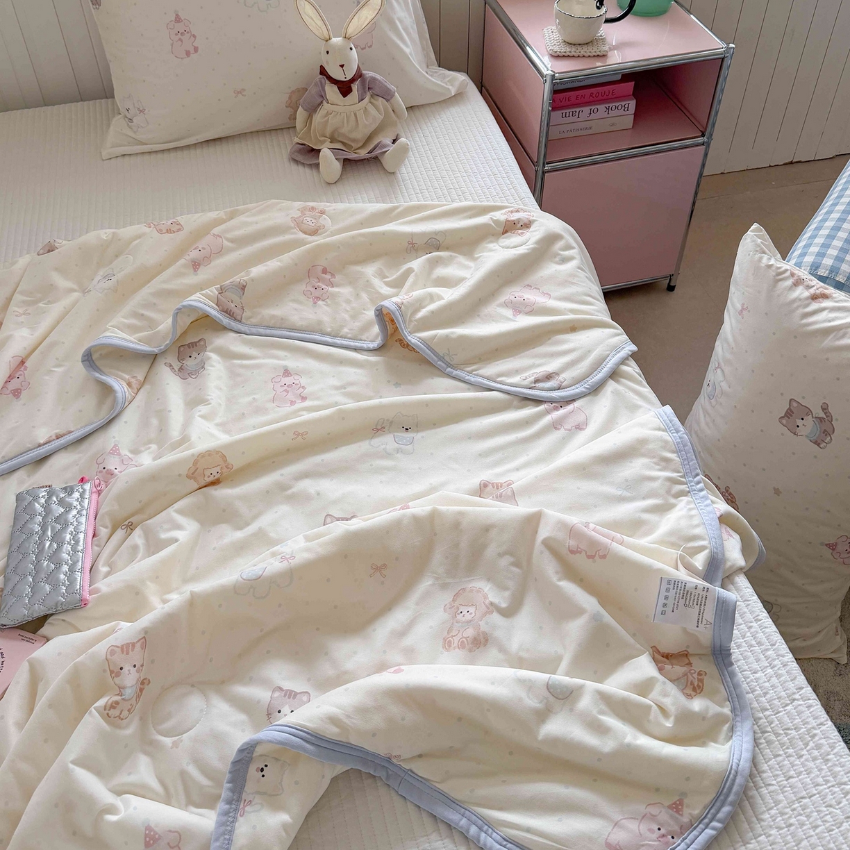 91家纺网 家纺一手货源 找家纺 觅糖家纺 2026新款针织云柔大豆夏被夏凉被空调被 萌宠乐园