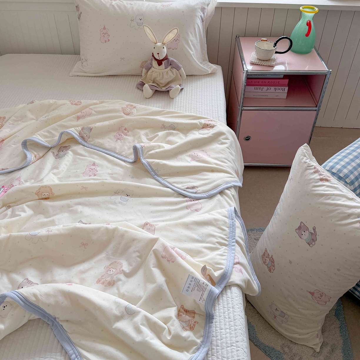 91家纺网 家纺一手货源 找家纺 觅糖家纺 2026新款针织云柔大豆夏被夏凉被空调被 萌宠乐园