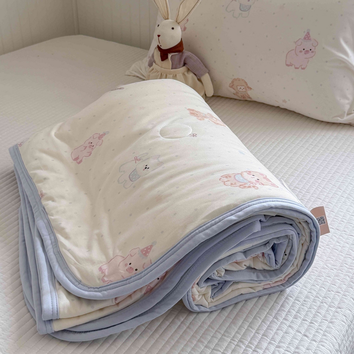 91家纺网 家纺一手货源 找家纺 觅糖家纺 2026新款针织云柔大豆夏被夏凉被空调被 萌宠乐园