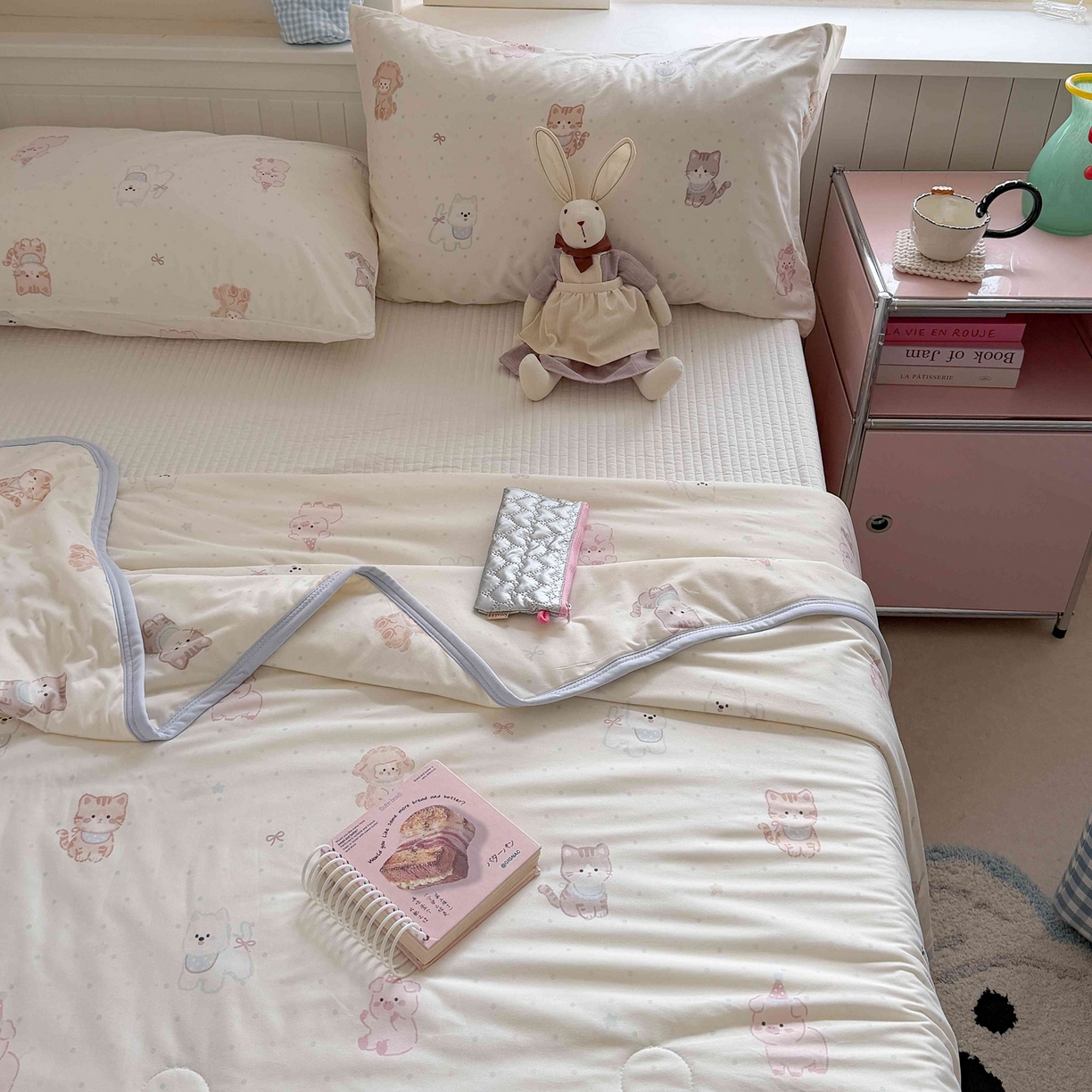 91家纺网 家纺一手货源 找家纺 觅糖家纺 2026新款针织云柔大豆夏被夏凉被空调被 萌宠乐园