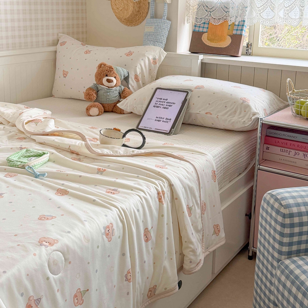 91家纺网 家纺一手货源 找家纺 觅糖家纺 2026新款针织云柔大豆夏被夏凉被空调被 萌萌小熊