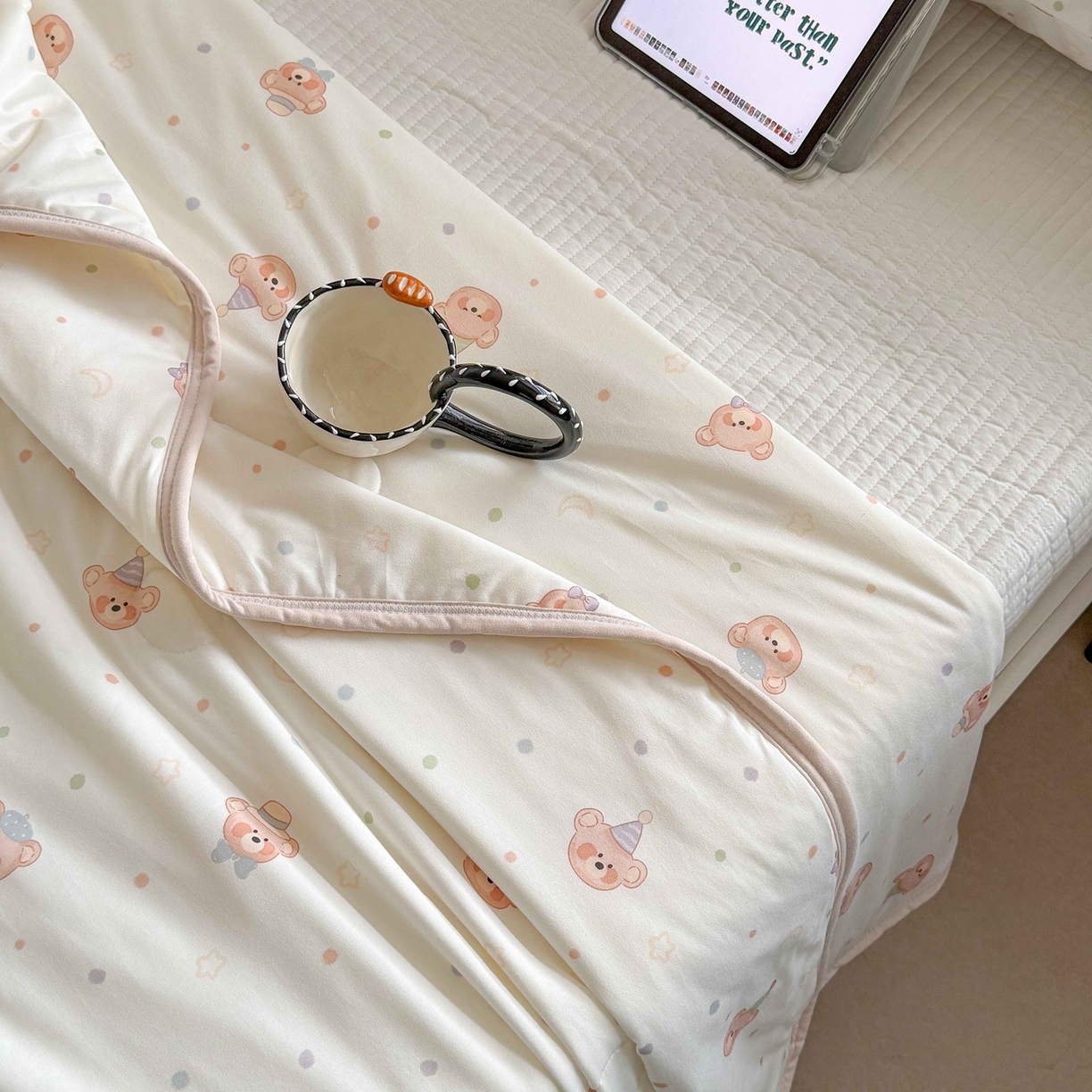 91家纺网 家纺一手货源 找家纺 觅糖家纺 2026新款针织云柔大豆夏被夏凉被空调被 萌萌小熊