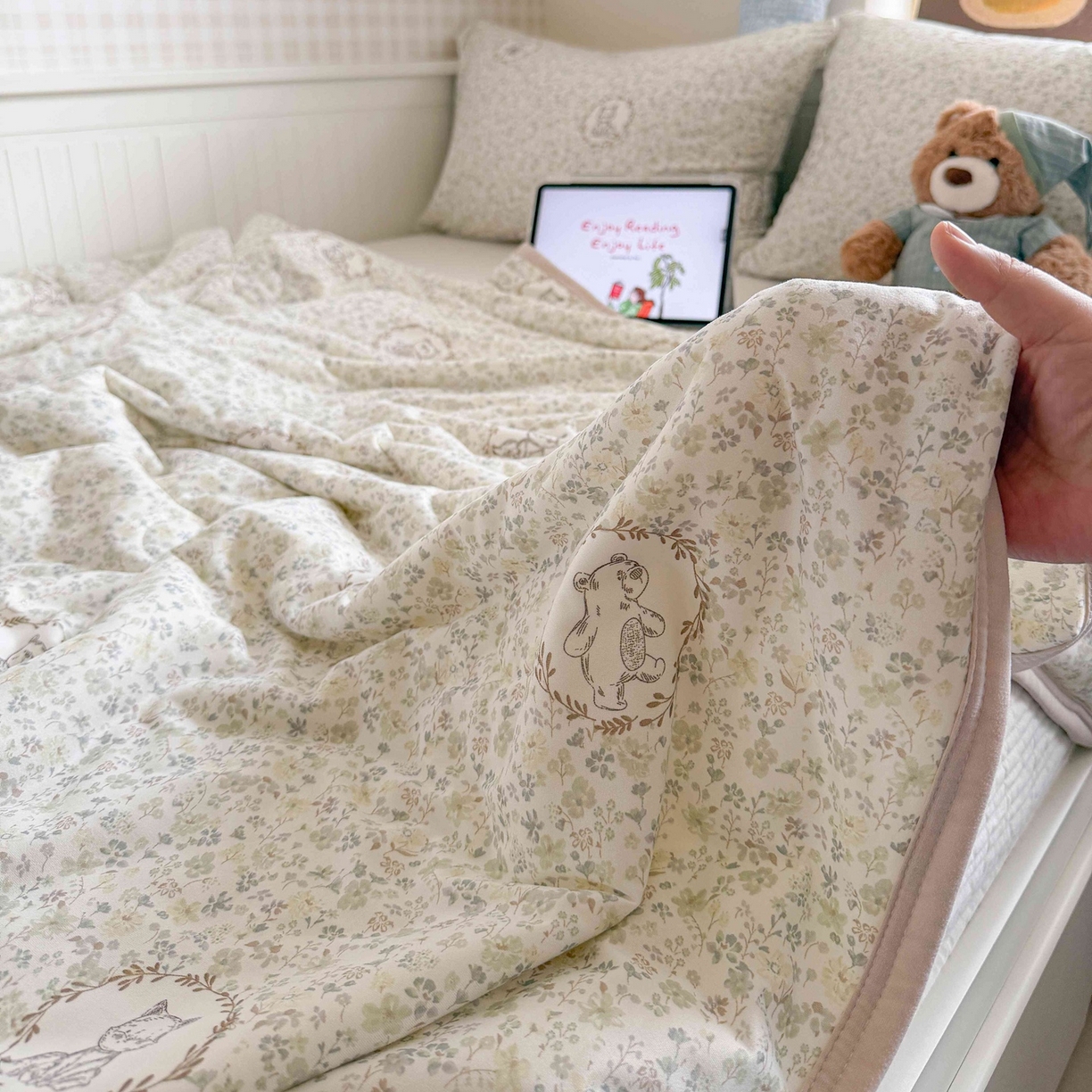 91家纺网 家纺一手货源 找家纺 觅糖家纺 2026新款针织云柔大豆夏被夏凉被空调被 森野