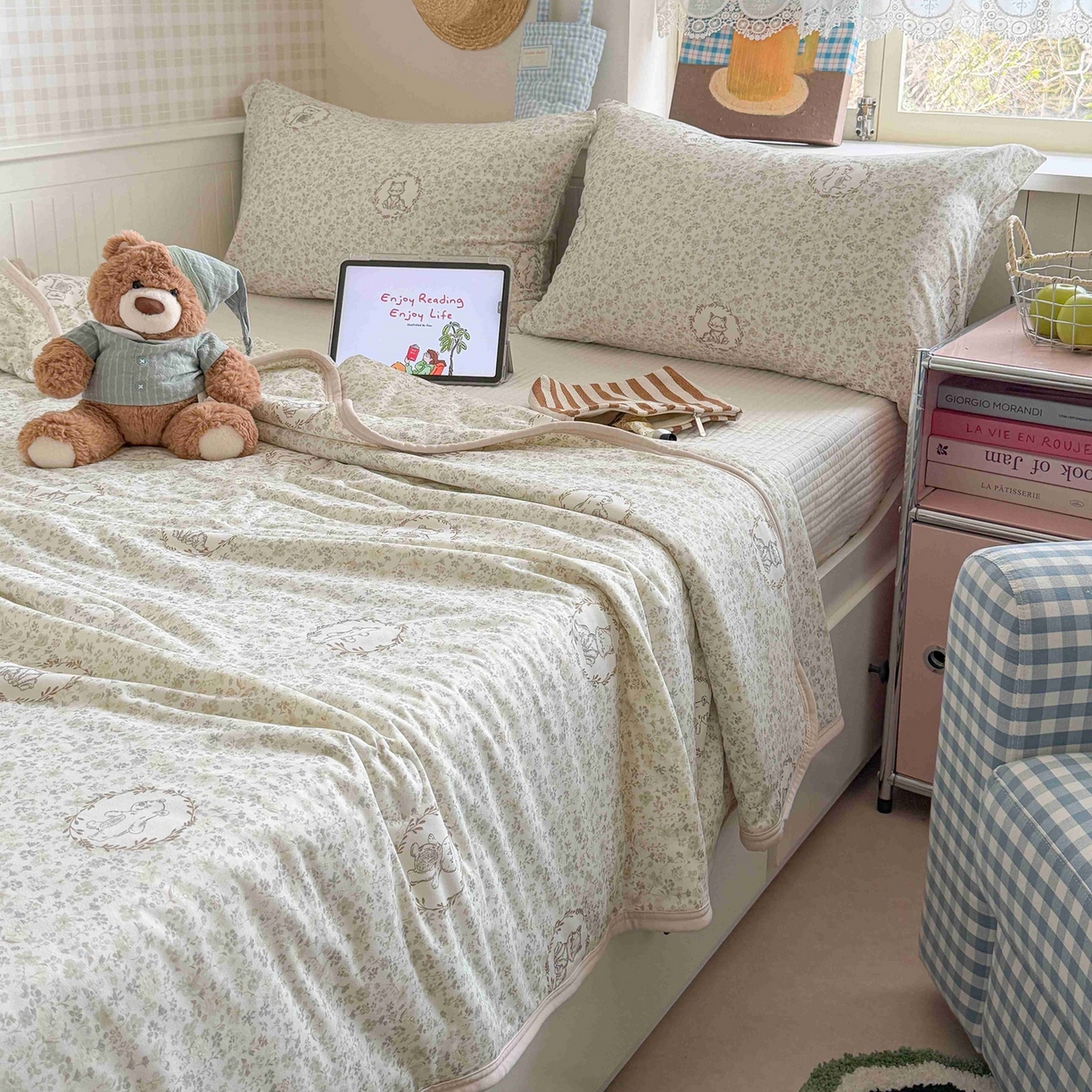 91家纺网 家纺一手货源 找家纺 觅糖家纺 2026新款针织云柔大豆夏被夏凉被空调被 森野