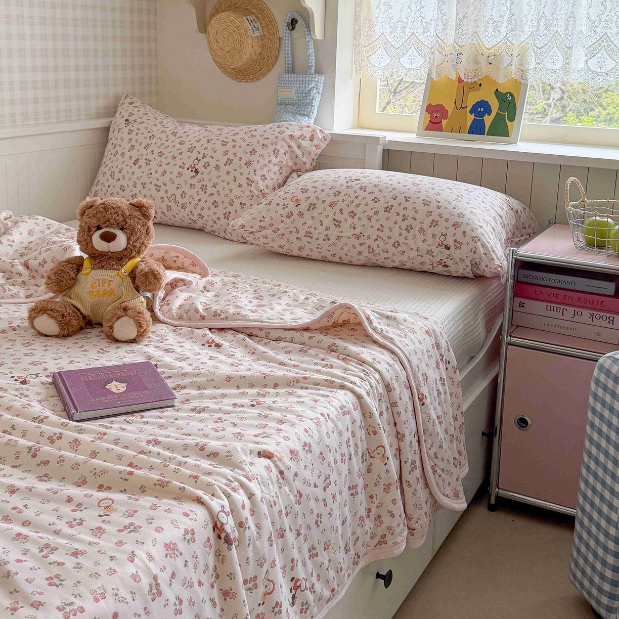 91家纺网 家纺一手货源 找家纺 觅糖家纺 2026新款针织云柔大豆夏被夏凉被空调被 田园萌兔