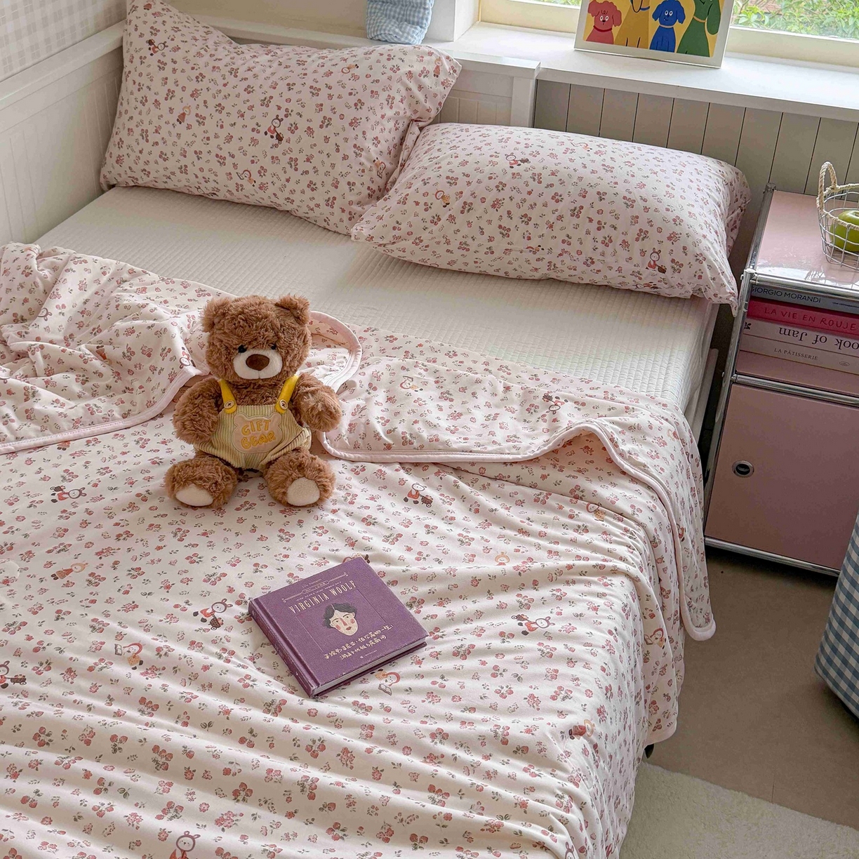 91家纺网 家纺一手货源 找家纺 觅糖家纺 2026新款针织云柔大豆夏被夏凉被空调被 田园萌兔