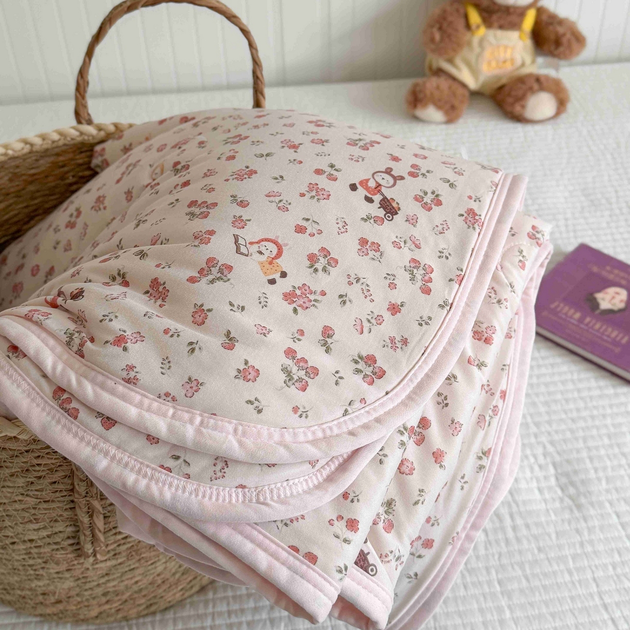 91家纺网 家纺一手货源 找家纺 觅糖家纺 2026新款针织云柔大豆夏被夏凉被空调被 田园萌兔