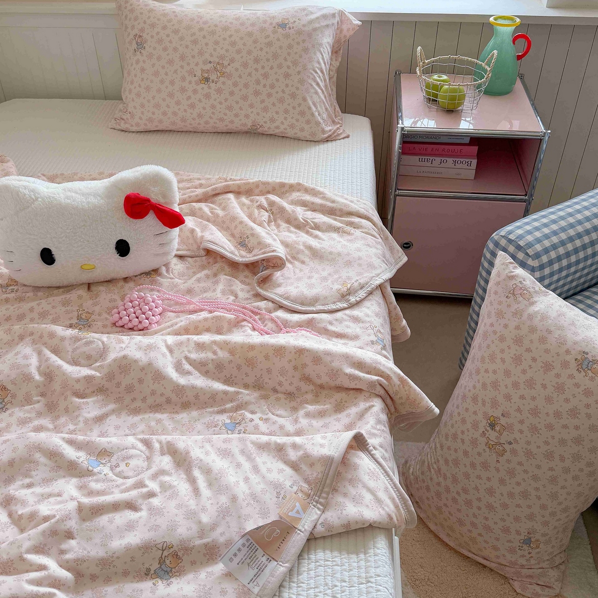 91家纺网 家纺一手货源 找家纺 觅糖家纺 2026新款针织云柔大豆夏被夏凉被空调被 童趣小猫