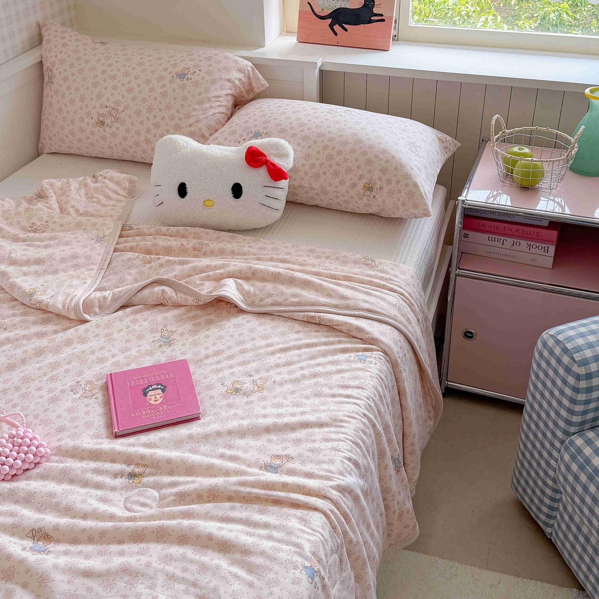 91家纺网 家纺一手货源 找家纺 觅糖家纺 2026新款针织云柔大豆夏被夏凉被空调被 童趣小猫