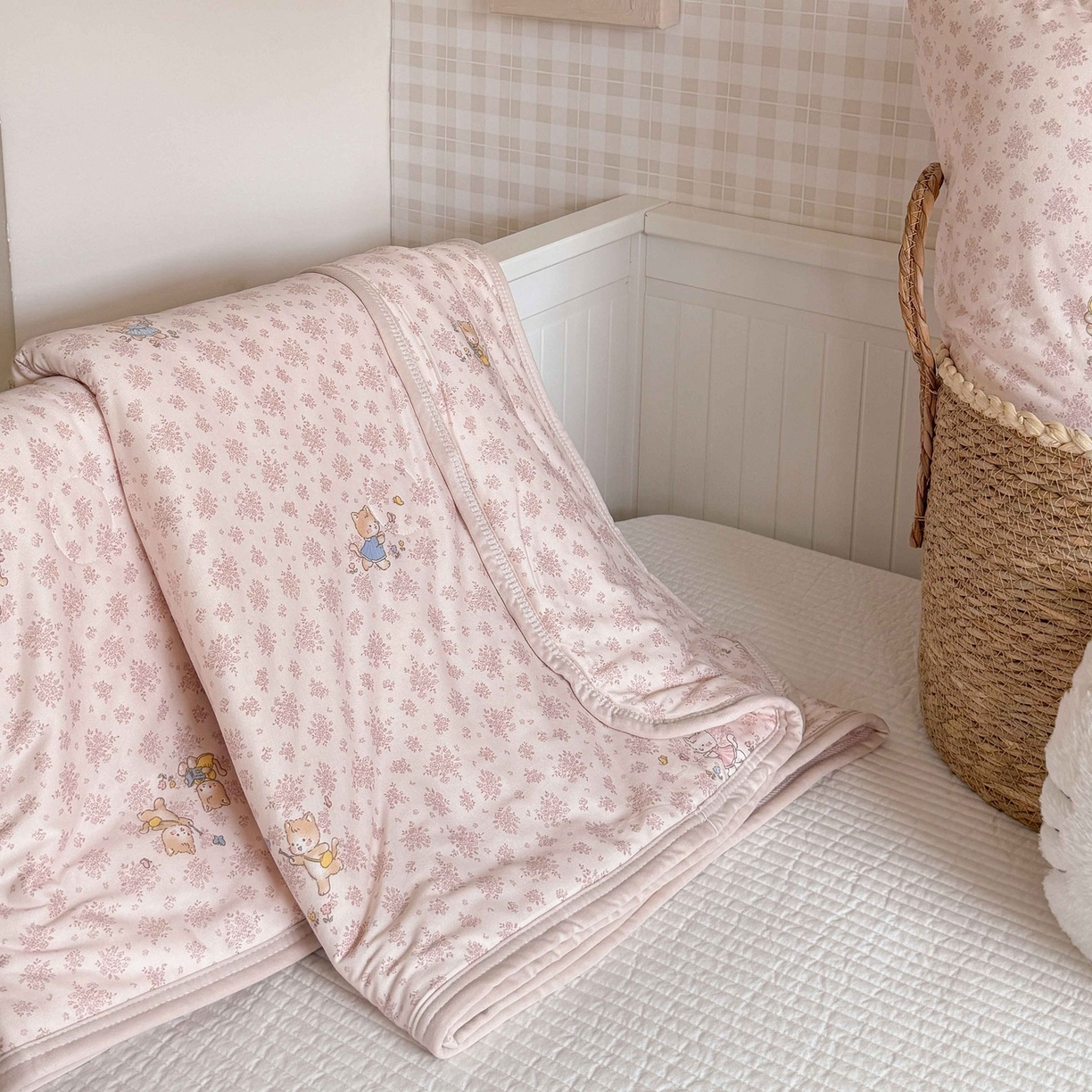 91家纺网 家纺一手货源 找家纺 觅糖家纺 2026新款针织云柔大豆夏被夏凉被空调被 童趣小猫