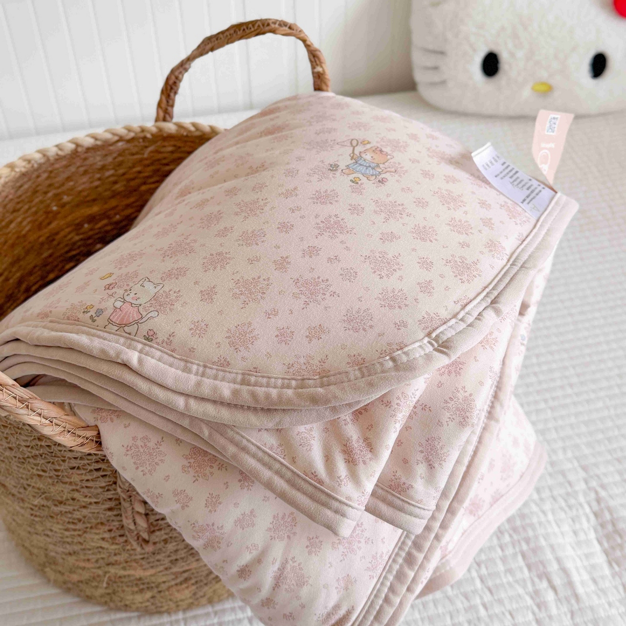 91家纺网 家纺一手货源 找家纺 觅糖家纺 2026新款针织云柔大豆夏被夏凉被空调被 童趣小猫