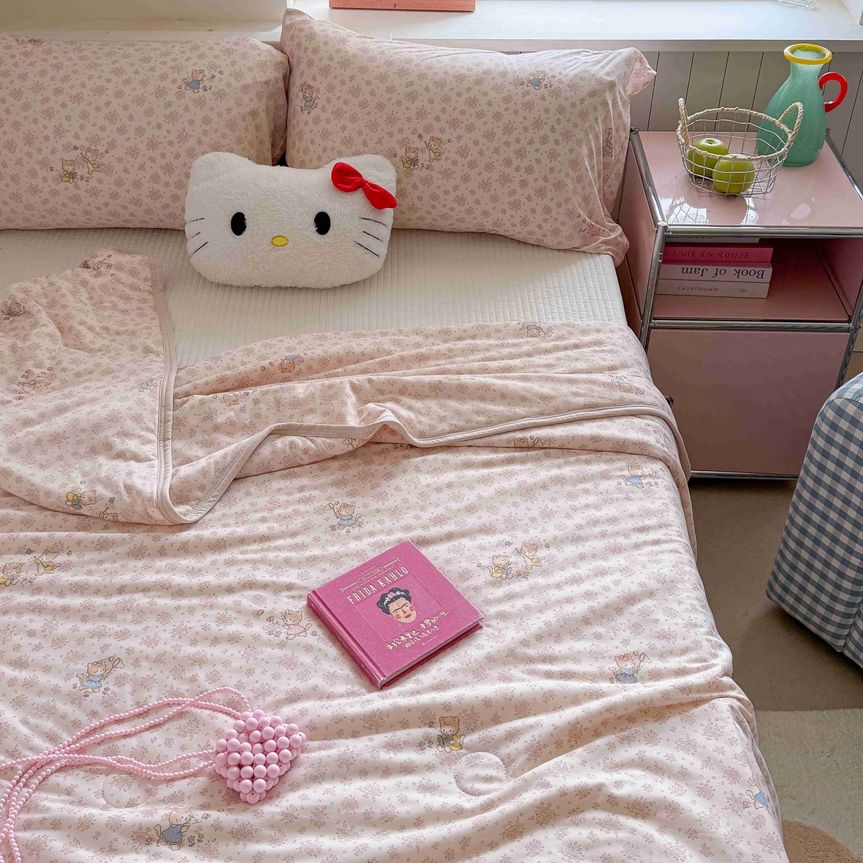 91家纺网 家纺一手货源 找家纺 觅糖家纺 2026新款针织云柔大豆夏被夏凉被空调被 童趣小猫