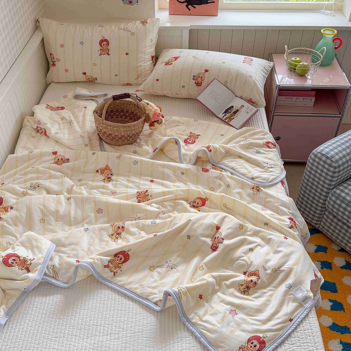 91家纺网 家纺一手货源 找家纺 觅糖家纺 2026新款针织云柔大豆夏被夏凉被空调被 幸运星