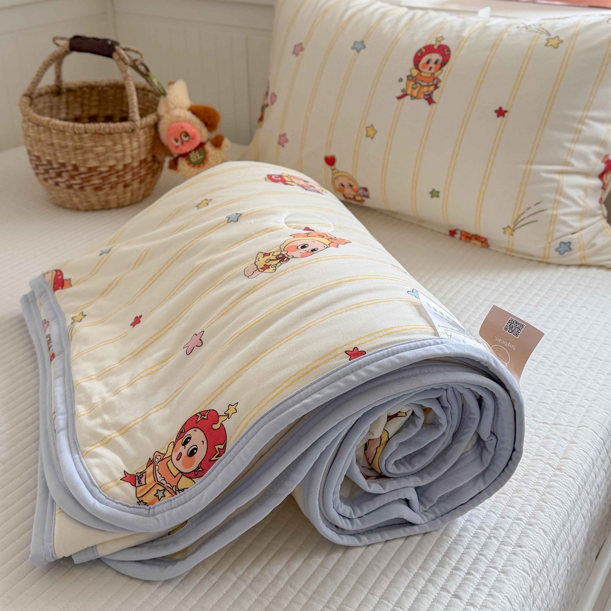 91家纺网 家纺一手货源 找家纺 觅糖家纺 2026新款针织云柔大豆夏被夏凉被空调被 幸运星