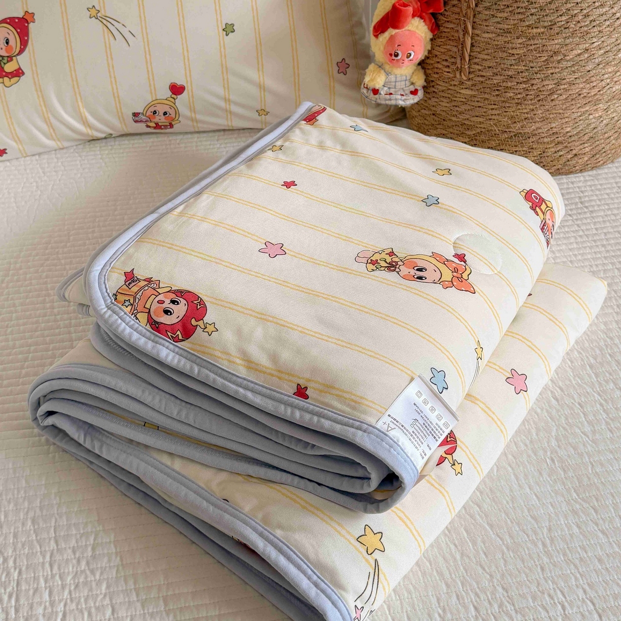 91家纺网 家纺一手货源 找家纺 觅糖家纺 2026新款针织云柔大豆夏被夏凉被空调被 幸运星