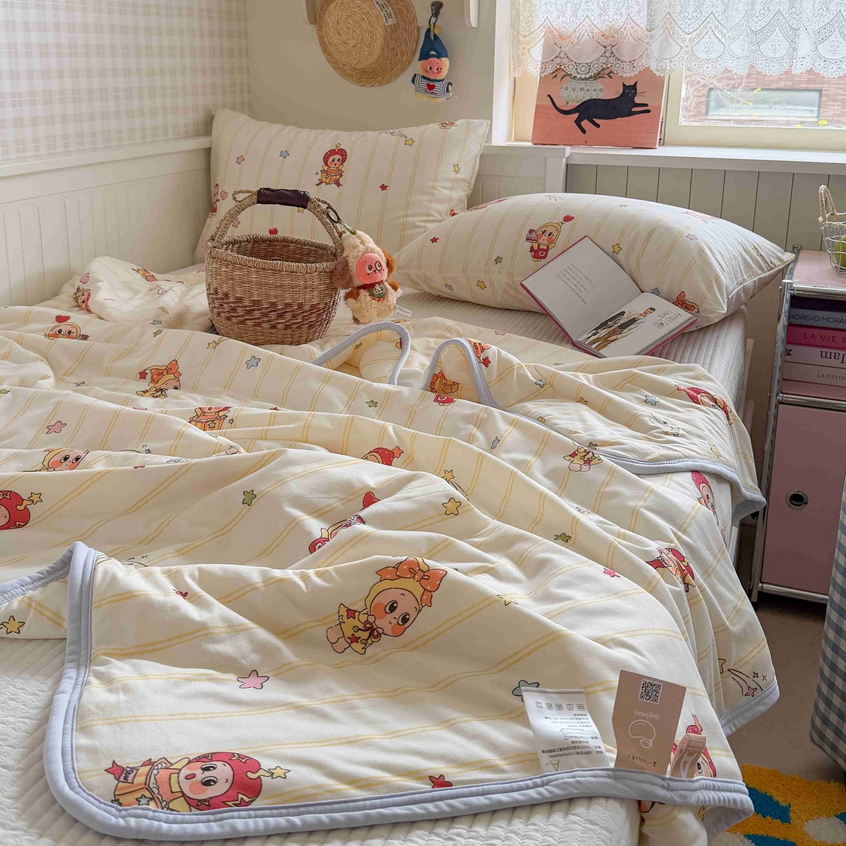 91家纺网 家纺一手货源 找家纺 觅糖家纺 2026新款针织云柔大豆夏被夏凉被空调被 幸运星