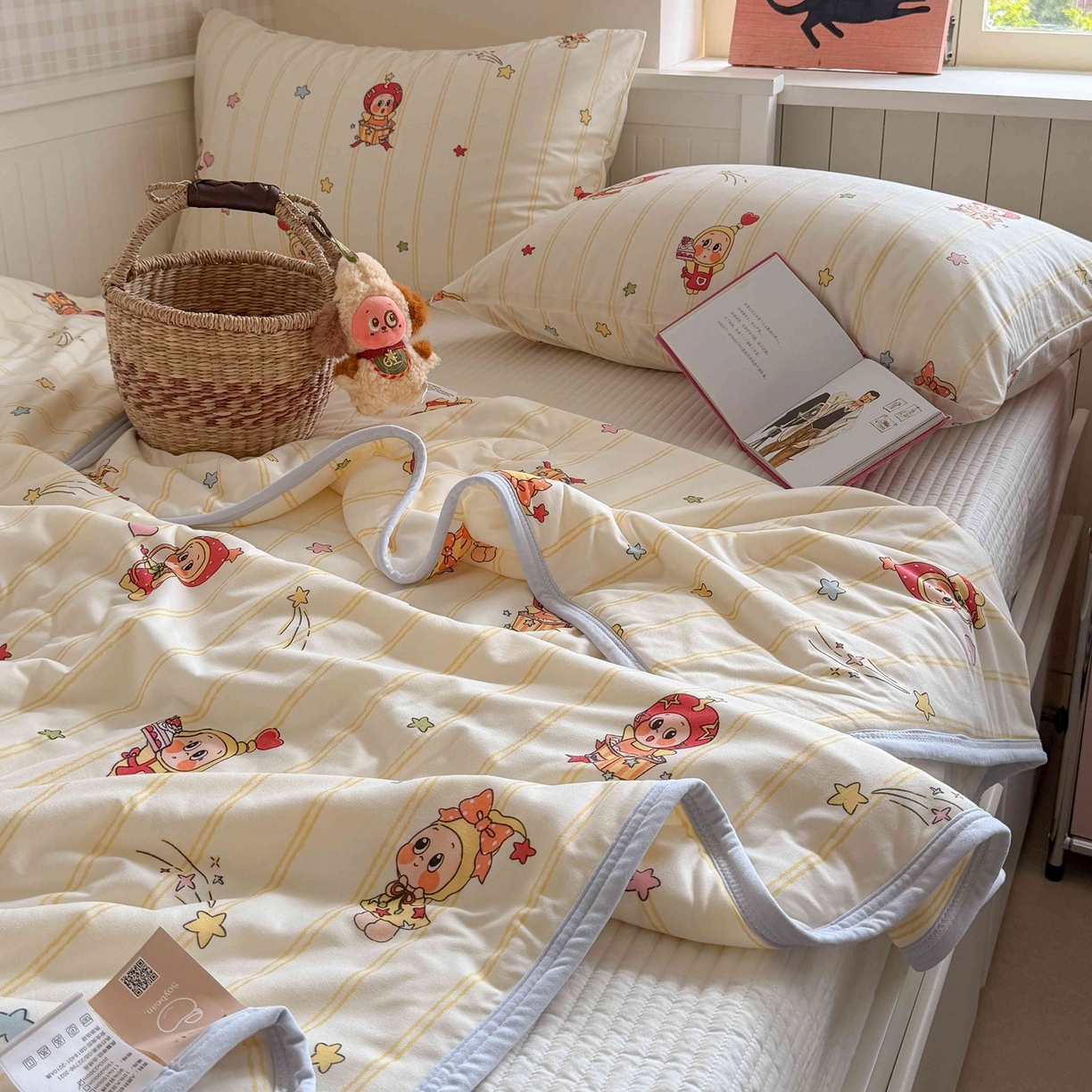 91家纺网 家纺一手货源 找家纺 觅糖家纺 2026新款针织云柔大豆夏被夏凉被空调被 幸运星