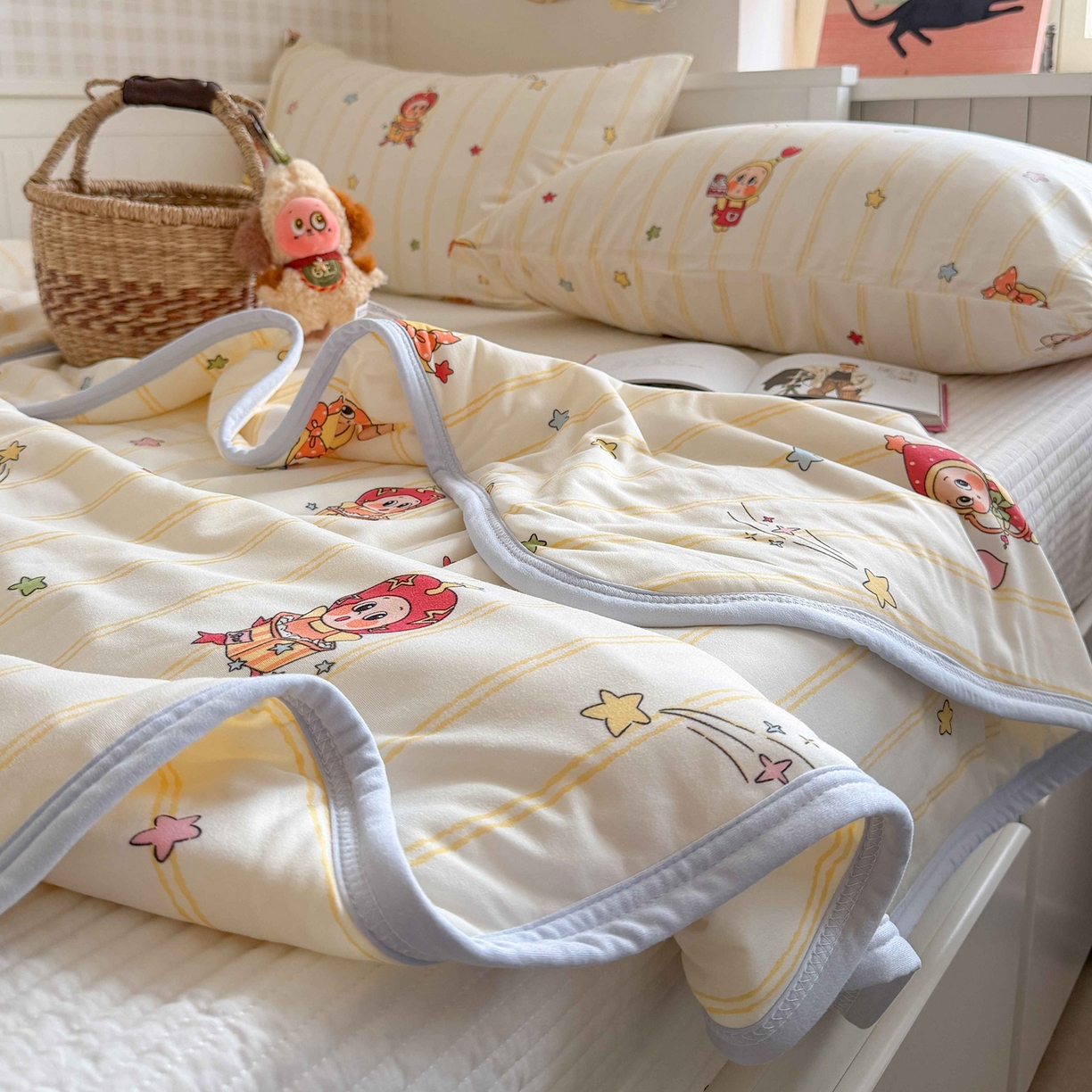 91家纺网 家纺一手货源 找家纺 觅糖家纺 2026新款针织云柔大豆夏被夏凉被空调被 幸运星