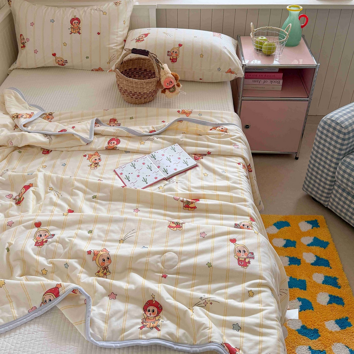 91家纺网 家纺一手货源 找家纺 觅糖家纺 2026新款针织云柔大豆夏被夏凉被空调被 幸运星