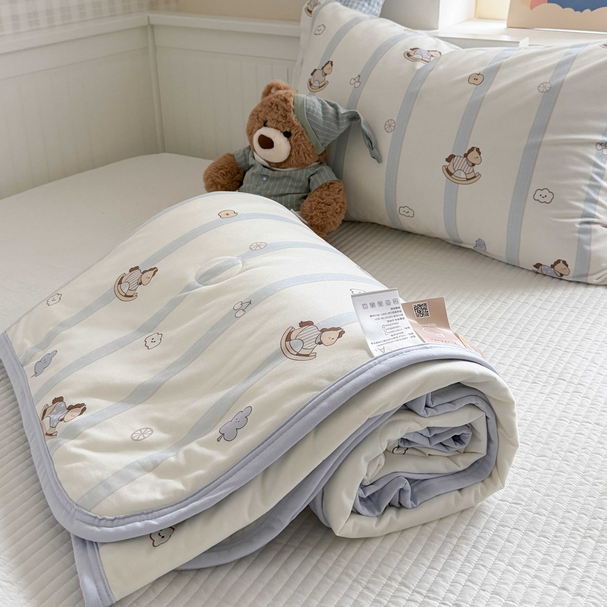 91家纺网 家纺一手货源 找家纺 觅糖家纺 2026新款针织云柔大豆夏被夏凉被空调被 摇摇马