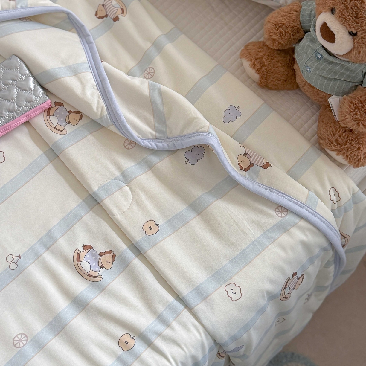 91家纺网 家纺一手货源 找家纺 觅糖家纺 2026新款针织云柔大豆夏被夏凉被空调被 摇摇马