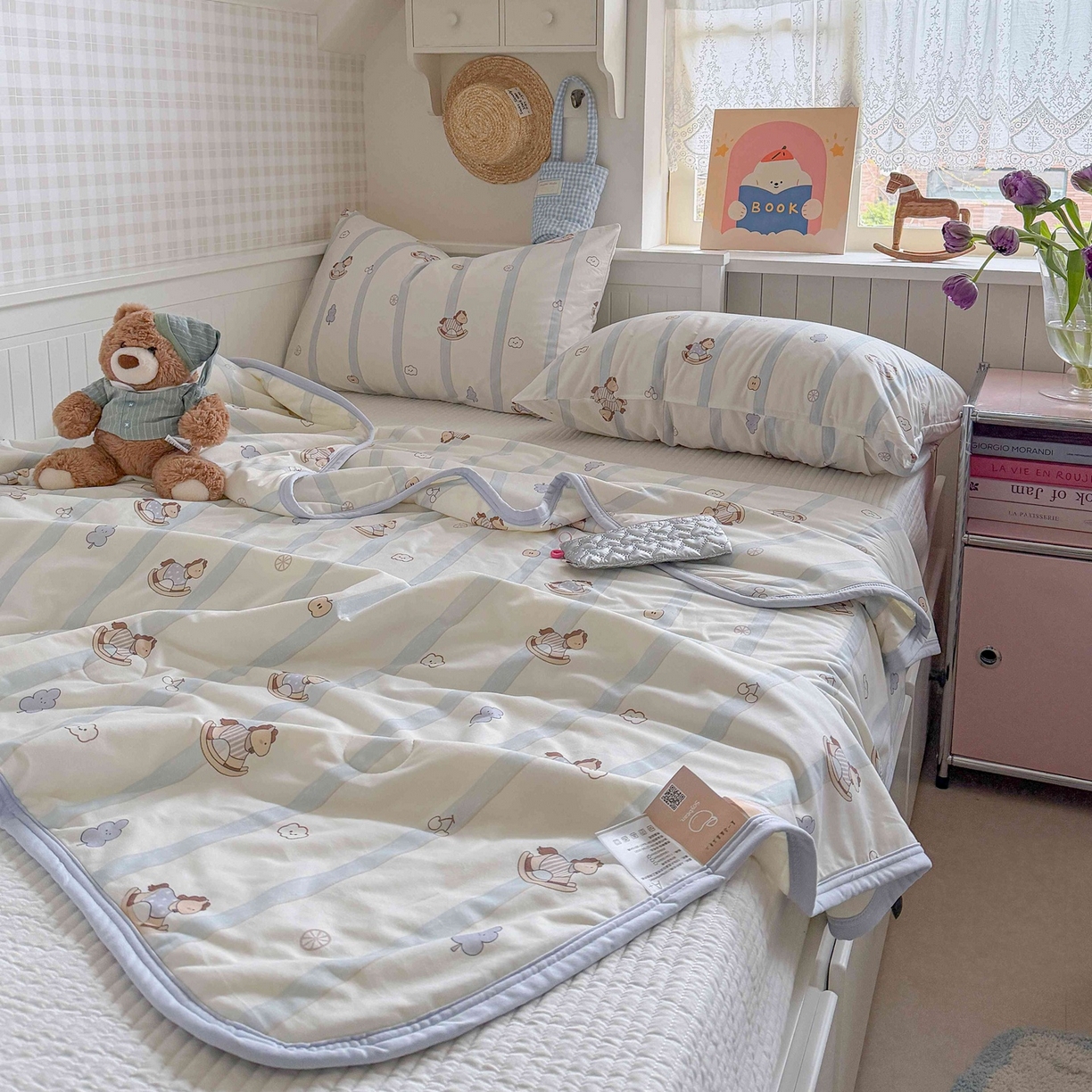 91家纺网 家纺一手货源 找家纺 觅糖家纺 2026新款针织云柔大豆夏被夏凉被空调被 摇摇马