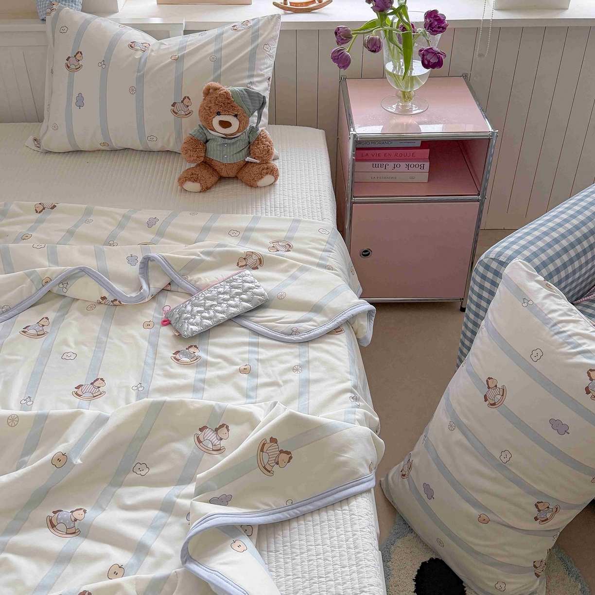 91家纺网 家纺一手货源 找家纺 觅糖家纺 2026新款针织云柔大豆夏被夏凉被空调被 摇摇马