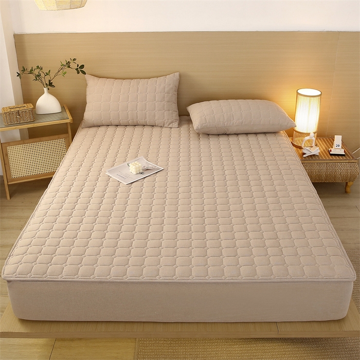 91家纺网 家纺一手货源 找家纺 （总）欧妮家纺 2026新款无印风全棉水洗棉床笠