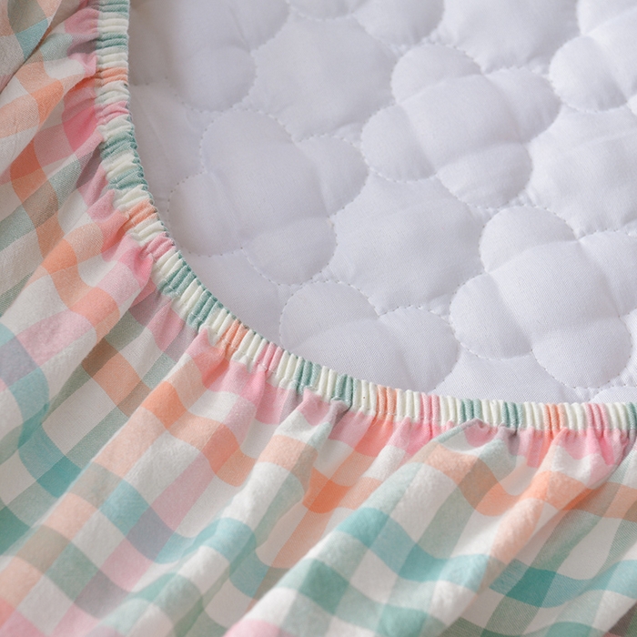 91家纺网 家纺一手货源 找家纺 （总）欧妮家纺 2026新款云朵全棉色织水洗棉夹棉床笠