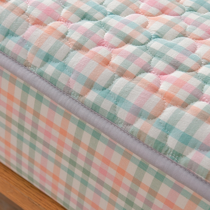 91家纺网 家纺一手货源 找家纺 （总）欧妮家纺 2026新款云朵全棉色织水洗棉夹棉床笠