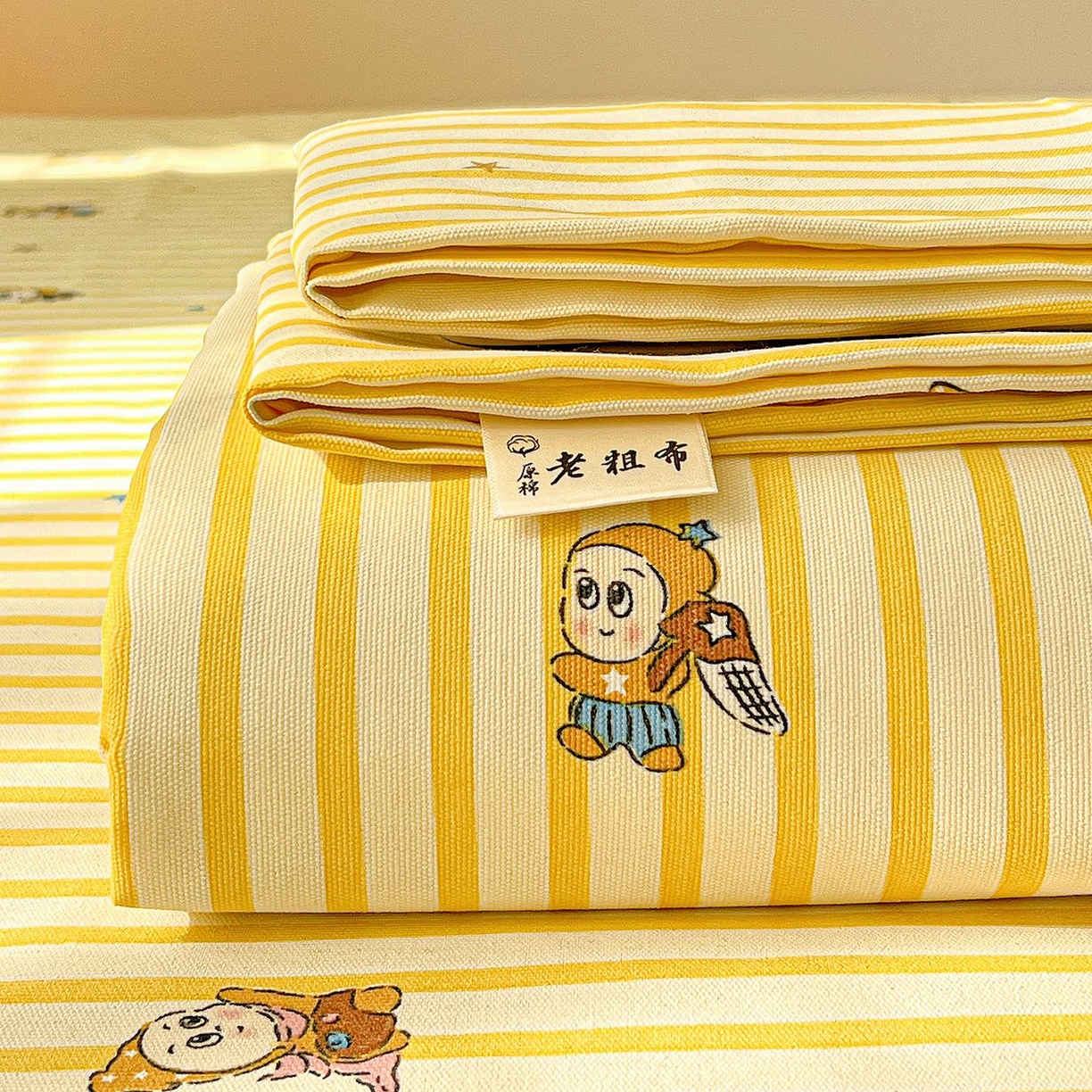 91家纺网 家纺一手货源 找家纺 （总）欧妮家纺 2026新款朴棉老粗布床单