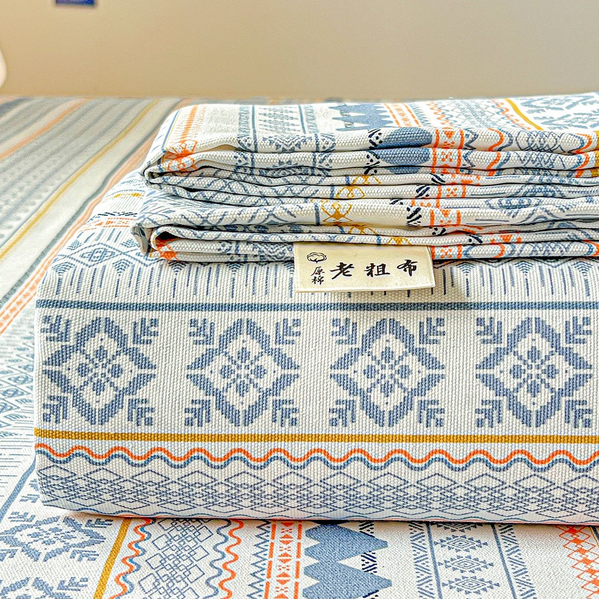 91家纺网 家纺一手货源 找家纺 （总）欧妮家纺 2026新款朴棉老粗布床单