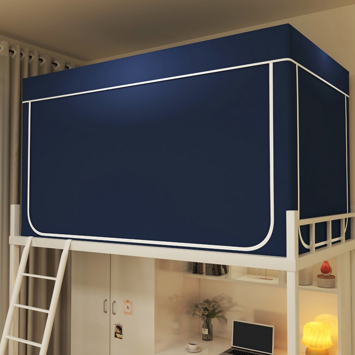 91家纺网 家纺一手货源 找家纺 （总）宅部落 2026新款学生床帘宿舍上下铺床帘式强遮光学生蚊帐-纯色