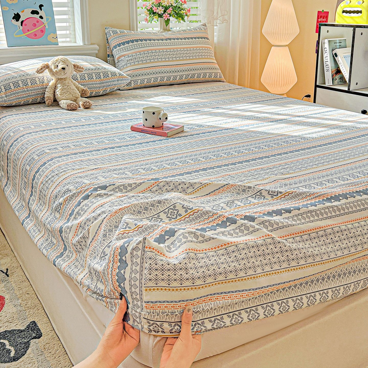 91家纺网 家纺一手货源 找家纺 （总）欧妮家纺 2026新款朴棉老粗布床笠