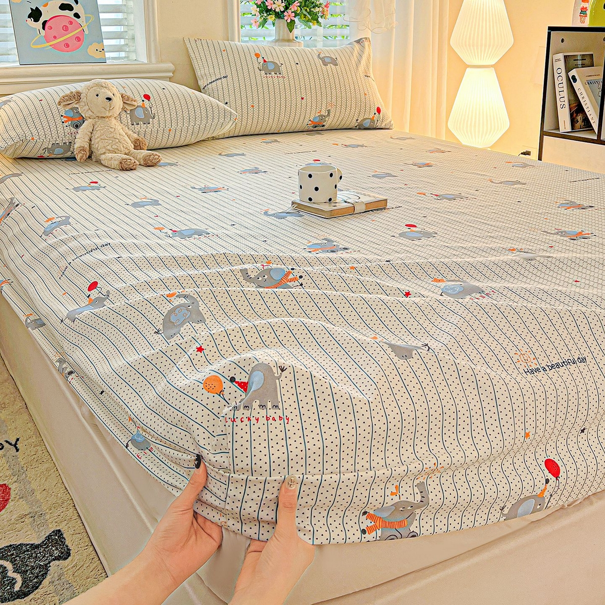 91家纺网 家纺一手货源 找家纺 （总）欧妮家纺 2026新款朴棉老粗布床笠