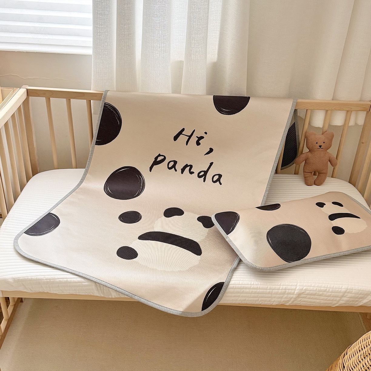 91家纺网 家纺一手货源 找家纺 （总）JUICY 橘滋家纺 2026新款A类北欧简约数码婴儿席幼儿园冰丝席凉席