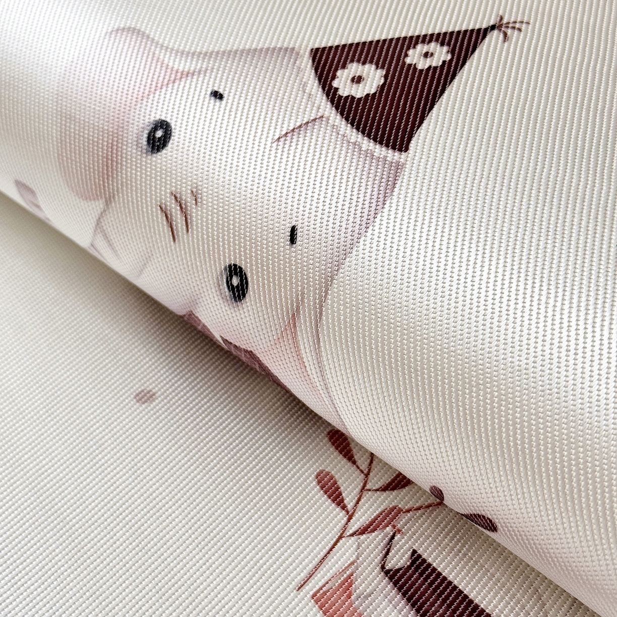 91家纺网 家纺一手货源 找家纺 JUICY 橘滋家纺 2026新款A类北欧简约数码印花婴童冰丝席凉席 蓬蓬象乐园